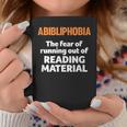 Abibliophobia Reading Bookworm Teacher Librarian Book Reader Graphic Print Coffee Mug Unique Gifts