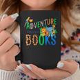 Adventure Starts With Books Jungle Animals Kids Reading Them Graphic Print Coffee Mug Unique Gifts
