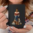African American Woman Melanin Afro Girl Reading Book Graphic Print Coffee Mug Unique Gifts