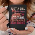 Animal Just A Girl Who Loves Red Pandas And Books Reading Graphic Print Coffee Mug Unique Gifts