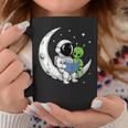 Astronaut Alien Reading Book Moon Space Graphic Print Coffee Mug Unique Gifts