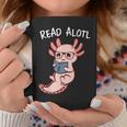 Axolotl Reading a Book Read Alotl Books Axolotl Book Graphic Print Coffee Mug Unique Gifts