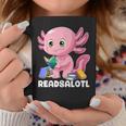 Axolotl Reading Book Readsalotl Kawaii Axolotl Book Bookworm Graphic Print Coffee Mug Unique Gifts
