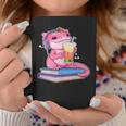 Axolotl With Strawberry Matcha And Books Graphic Print Coffee Mug Unique Gifts