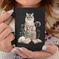 Balinese Cat Longhaired Siamese Books Flowers Book Reading Graphic Print Coffee Mug Unique Gifts Balinese Cat Longhaired Siamese Books Flowers Book Reading Graphic Print Coffee Mug Unique Gifts