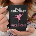 Ballerina Ballet Dancer Books Lover Distracted Dance Books Graphic Print Coffee Mug Unique Gifts