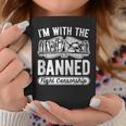 Banned Books Fight Censorship I'm With The Banned Book Pun Graphic Print Coffee Mug Unique Gifts