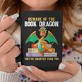 Beware Of The Book Dragon Mythical Creatures Graphic Print Coffee Mug Unique Gifts