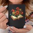 Book With Blooming Flowers Reading Nature Garden Graphic Print Coffee Mug Unique Gifts