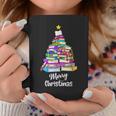 Book Christmas Tree Xmas Lights Librarian Merry Christmas Graphic Print Coffee Mug Unique Gifts