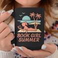 Book Girl Summer Book Reading Retro Sunset Graphic Print Coffee Mug Unique Gifts