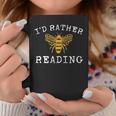 Book Lover I'd Rather Bee Reading Teacher Librarian Graphic Print Coffee Mug Unique Gifts