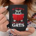 Book Lover Nerd Reading Teacher Bookworm Ladies Cat Graphic Print Coffee Mug Unique Gifts