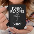 Book Lover Reading Shirt Book Reading Stick Figure Graphic Print Coffee Mug Unique Gifts