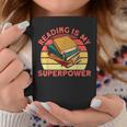 Book Lovers Reading Is My Superpower Avid Readers Bookworms Graphic Print Coffee Mug Unique Gifts