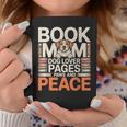 Book Mom Dog Lover Pages Paws And Peace Reading Graphic Print Coffee Mug Unique Gifts