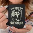 If The Book Is Open She's Busy Witch Goth Girl Loves To Read Graphic Print Coffee Mug Unique Gifts