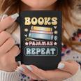 Book And Pajama Books Pajamas Repeat Librarian Graphic Print Coffee Mug Unique Gifts
