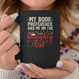 My Book Preference Naughty List Readers Christmas Joke Graphic Print Coffee Mug Unique Gifts