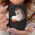 Book Reading Bookworm Forest Animal Wildlife Cute Hedgehog Graphic Print Coffee Mug Unique Gifts