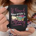 Book Reading If Found Please Return To Library Graphic Print Coffee Mug Unique Gifts