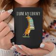 Book Reading Giraffe I Love My Library Graphic Print Coffee Mug Unique Gifts