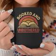 Booked And Unbothered For Readers And Book Lovers Graphic Print Coffee Mug Unique Gifts