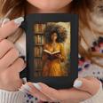 Bookish Melanin Afro Girl Reading Book Bookstore Woman Graphic Print Coffee Mug Unique Gifts