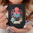 Bookish Octopus Reading Books And Coffee Literary Lover Art Graphic Print Coffee Mug Unique Gifts
