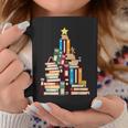 Booklovers Christmas Book Tree Graphic Print Coffee Mug Unique Gifts