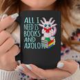 Books And Axolotl Kawaii Animal Axolotls Lover Owner Graphic Graphic Print Coffee Mug Unique Gifts