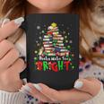 Books Make You Bright Christmas Librarian Book Lover Graphic Print Coffee Mug Unique Gifts
