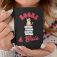 Books And Cats Book Lovers Cat Lovers Teacher Writer Graphic Print Coffee Mug Unique Gifts
