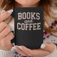 Books And Coffee Vintage Reading Lover Typography Graphic Print Coffee Mug Unique Gifts