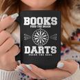 Books Feed The Brain Darts Feeds The Soul Graphic Print Coffee Mug Unique Gifts