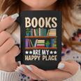 Books Are My Happy Place Graphic Print Coffee Mug Unique Gifts