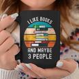 I Like Books And Maybe 3 People Vintage Retro Book Lover Graphic Print Coffee Mug Unique Gifts