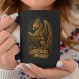 Bookworm & Proud Griffin Reading Book Vintage Fantasy Reader Graphic Print Coffee Mug Unique Gifts