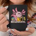 Bookworm Readolot Mexican Salamander Book Reading Axolotl Graphic Print Coffee Mug Unique Gifts