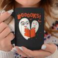 Booooks Boo Ghost Book Library Halloween Students Teachers Men Women Kids Graphic Print Coffee Mug Unique Gifts
