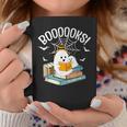 Booooks Ghost Read Books Halloween Graphic Print Coffee Mug Unique Gifts