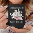 Cat & Book Lover Easily Distracted By Cats And Books For Men Women Kids Graphic Print Coffee Mug Unique Gifts Cat & Book Lover Easily Distracted By Cats And Books For Men Women Kids Graphic Print Coffee Mug Unique Gifts