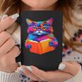 Cat Book Shirt Colorful Cat Reading Book Graphic Print Coffee Mug Unique Gifts Cat Book Shirt Colorful Cat Reading Book Graphic Print Coffee Mug Unique Gifts