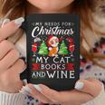 Cat Books Wine Lover Cute Cat Christmas Men Women Graphic Print Coffee Mug Unique Gifts Cat Books Wine Lover Cute Cat Christmas Men Women Graphic Print Coffee Mug Unique Gifts