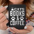 Cat Lover Cats Books And Coffee Graphic Print Coffee Mug Unique Gifts Cat Lover Cats Books And Coffee Graphic Print Coffee Mug Unique Gifts