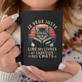 Cat And Reading For Book And Cat Lover Graphic Print Coffee Mug Unique Gifts