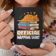 Cat Sleeping Napping Bookworm Reading Book Lover Book Nerd Men Women Kids Graphic Print Coffee Mug Unique Gifts