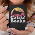 Cats And Books Or Women's Cat And Book Graphic Print Coffee Mug Unique Gifts