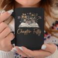 Chapter Fifty 1976 50th Birthday Wildflower Book 50 Year Old Graphic Print Coffee Mug Unique Gifts