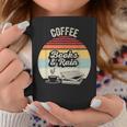 Coffee Books And Rain Reading Book Lover Retro Graphic Print Coffee Mug Unique Gifts